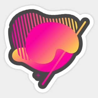 Pink yellow gradient Sticker